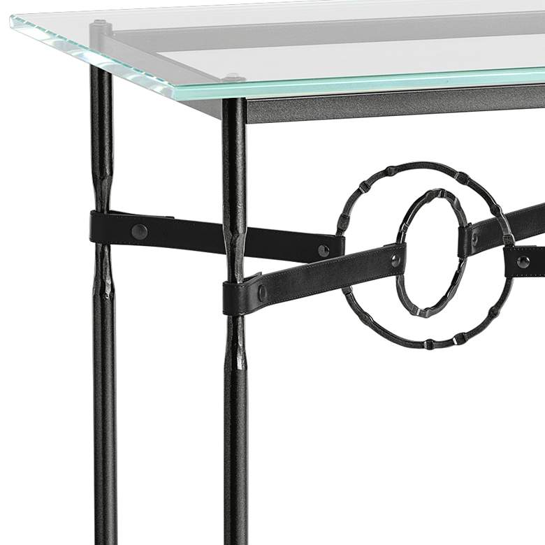 Equus 22 inch Wide Black Side Table with Black Ring Black Strap more views