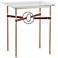 Equus 22" Wide Gold Brown Straps with Iron Rings Side Table