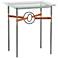Equus 22" Wide Iron Side Table w/ Black Ring Chestnut Strap