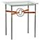 Equus 22" Wide Iron Side Table w/ Bronze Ring Chestnut Strap