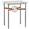 Equus 22" Wide Iron Side Table w/ Smoke Ring Chestnut Strap