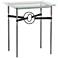 Equus 22" Wide Iron Side Table with Black Ring Black Strap