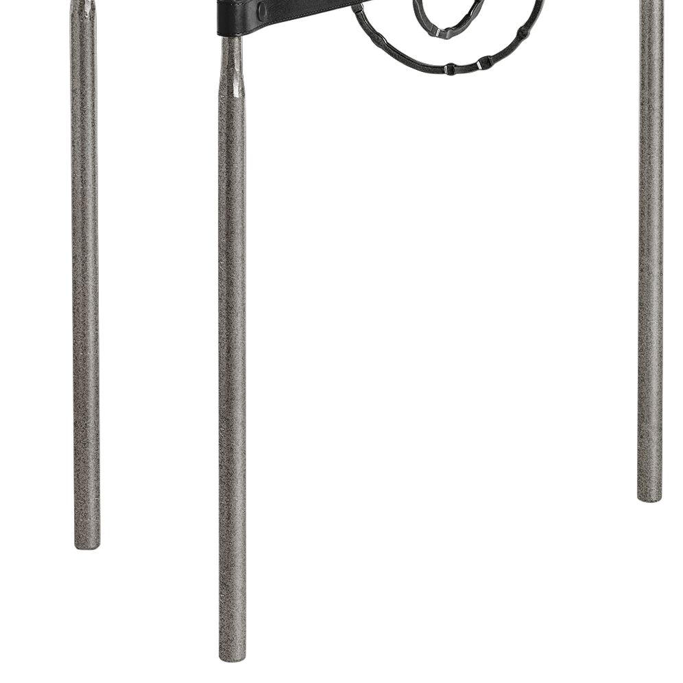 Image 3 Equus 22" Wide Iron Side Table with Black Ring Black Strap more views