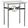 Equus 22" Wide Iron Side Table with Bronze Ring Black Strap
