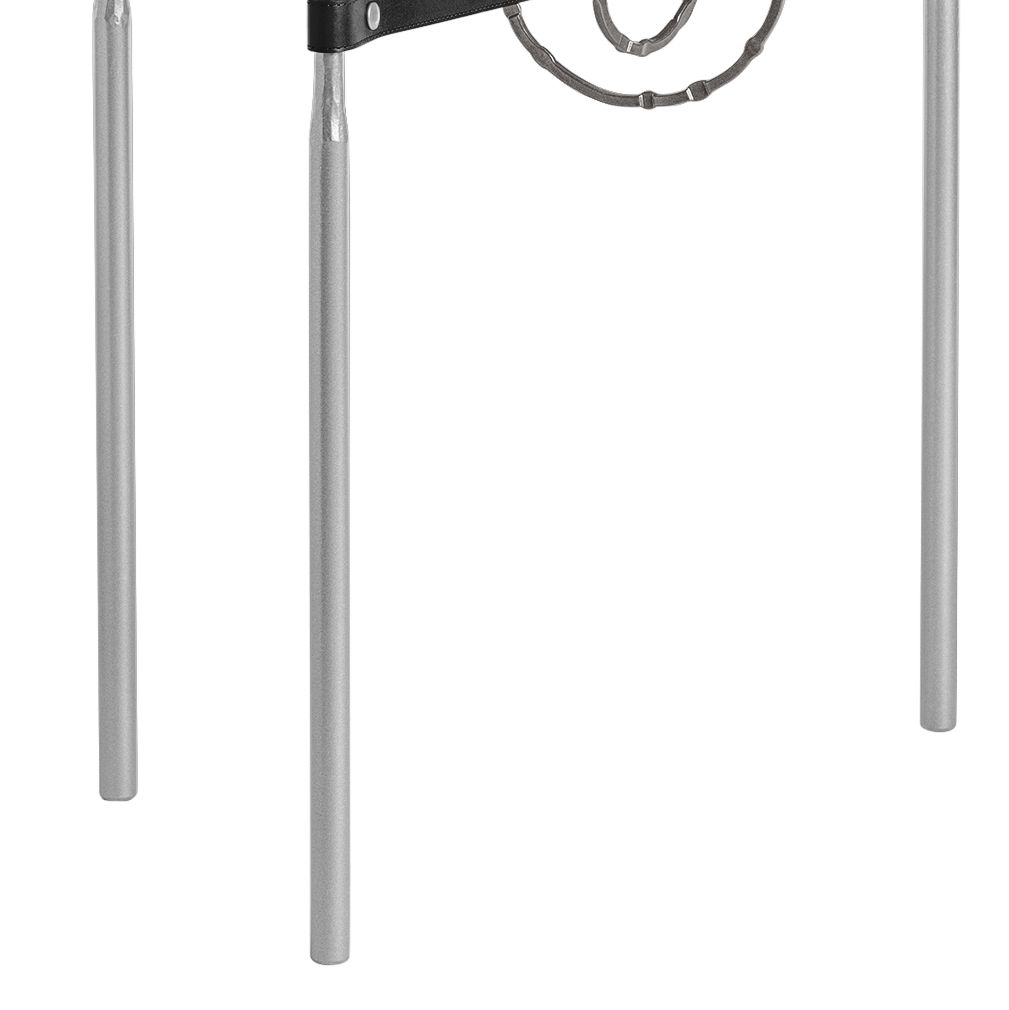 Image 3 Equus 22" Wide Platinum Side Table w/ Smoke Ring Black Strap more views