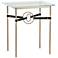 Equus 22" Wide Soft Gold with Black Straps Side Table