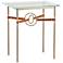 Equus 22" Wide Soft Gold with Chestnut Straps Side Table