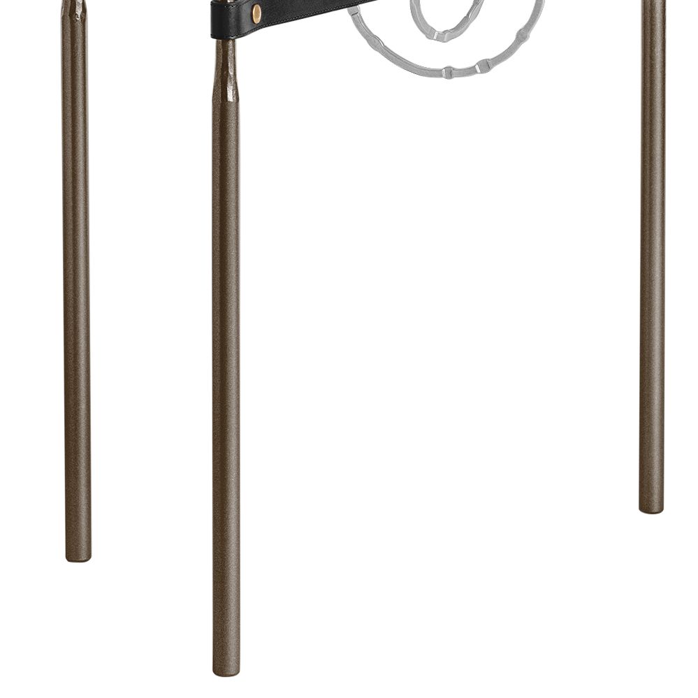 Image 3 Equus 22"W Bronze Black Straps w/ Platinum Rings Side Table more views