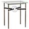 Equus 22"W Bronze Black Straps w/ Sterling Rings Side Table