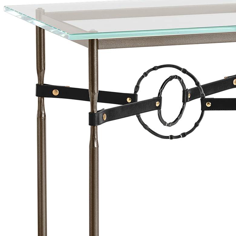 Equus 22 inchW Bronze Black Straps with Black Rings Side Table more views