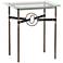 Equus 22"W Bronze Black Straps with Bronze Rings Side Table
