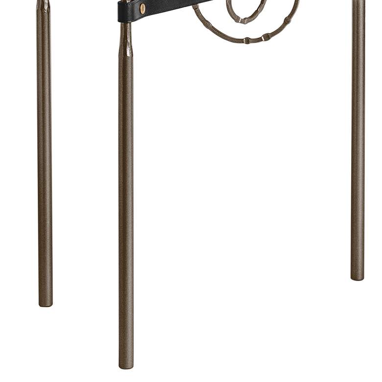 Equus 22&quot;W Bronze Black Straps with Bronze Rings Side Table more views