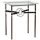 Equus 22"W Bronze Black Straps with Iron Rings Side Table