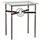 Equus 22"W Bronze Black Straps with Smoke Rings Side Table
