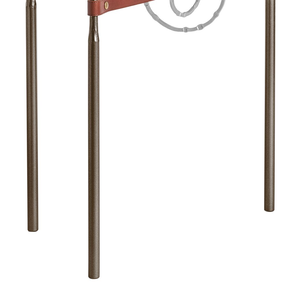 Image 3 Equus 22"W Bronze Brown Straps w/ Platinum Rings Side Table more views