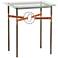 Equus 22"W Bronze Chestnut Straps Sterling Rings Side Table
