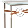 Equus 22"W Bronze Chestnut Straps Sterling Rings Side Table