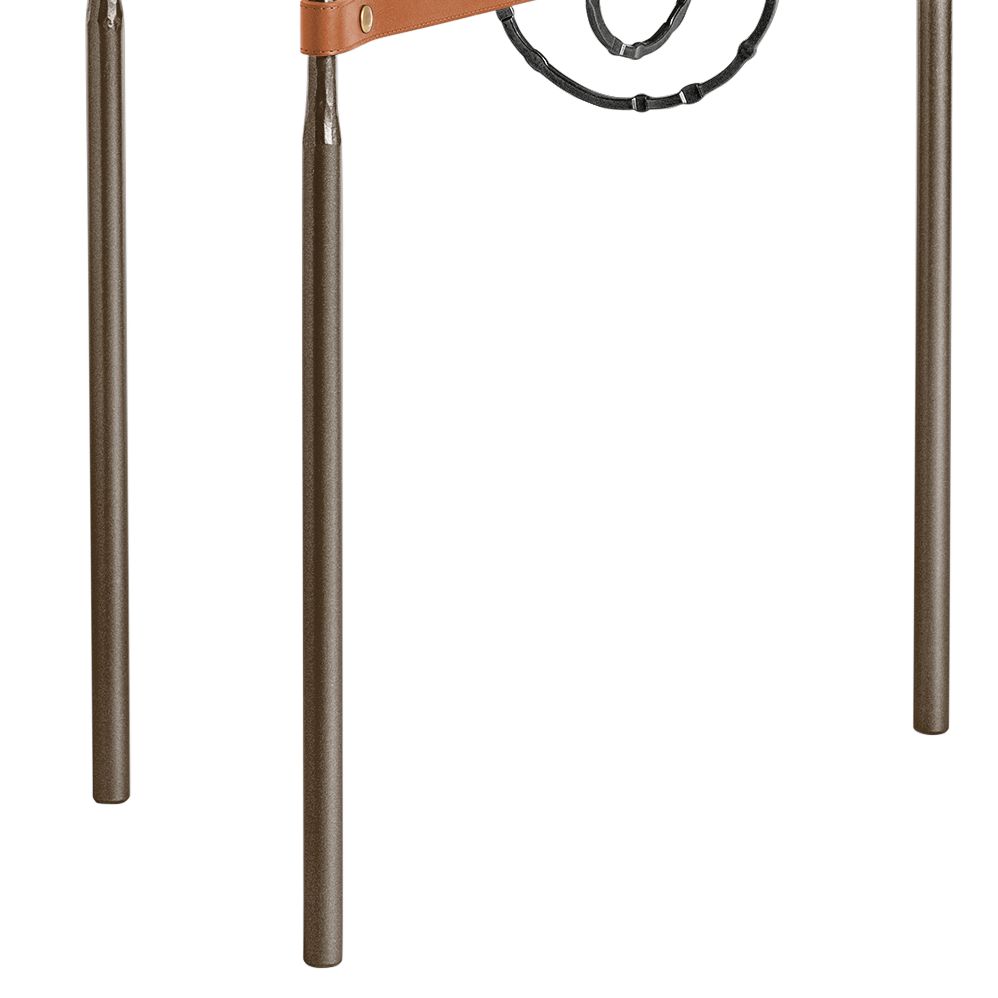 Image 3 Equus 22"W Bronze Chestnut Straps w/ Black Rings Side Table more views