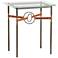 Equus 22"W Bronze Chestnut Straps w/ Smoke Rings Side Table