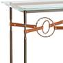 Equus 22"W Bronze Chestnut Straps with Gold Rings Side Table