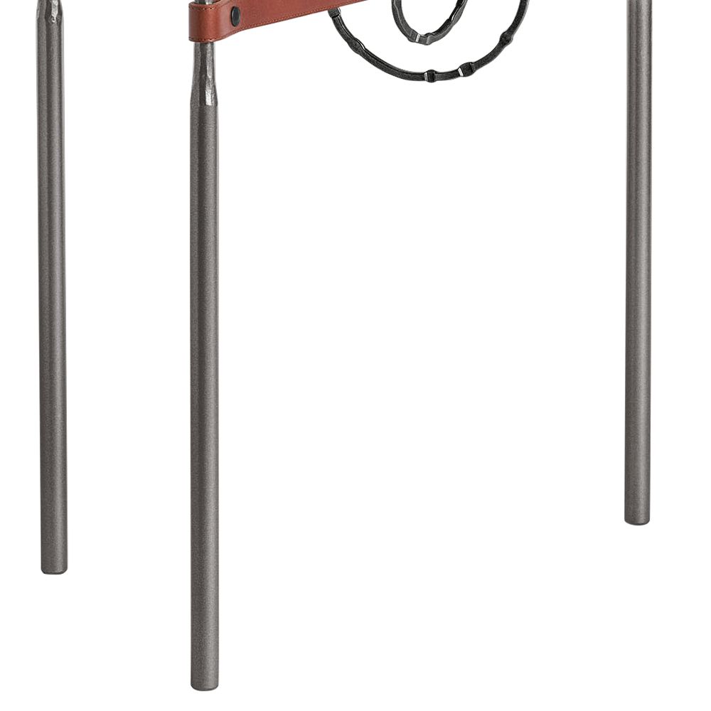 Image 3 Equus 22"W Dark Smoke Brown Straps w/ Black Rings Side Table more views