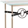 Equus 22"W Gold Black Straps with Bronze Rings Side Table