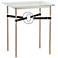 Equus 22"W Gold Black Straps with Platinum Rings Side Table