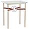 Equus 22"W Gold Brown Straps with Platinum Rings Side Table