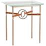 Equus 22"W Gold Chestnut Straps with Bronze Rings Side Table