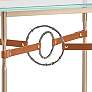 Equus 22"W Gold Chestnut Straps with Iron Rings Side Table