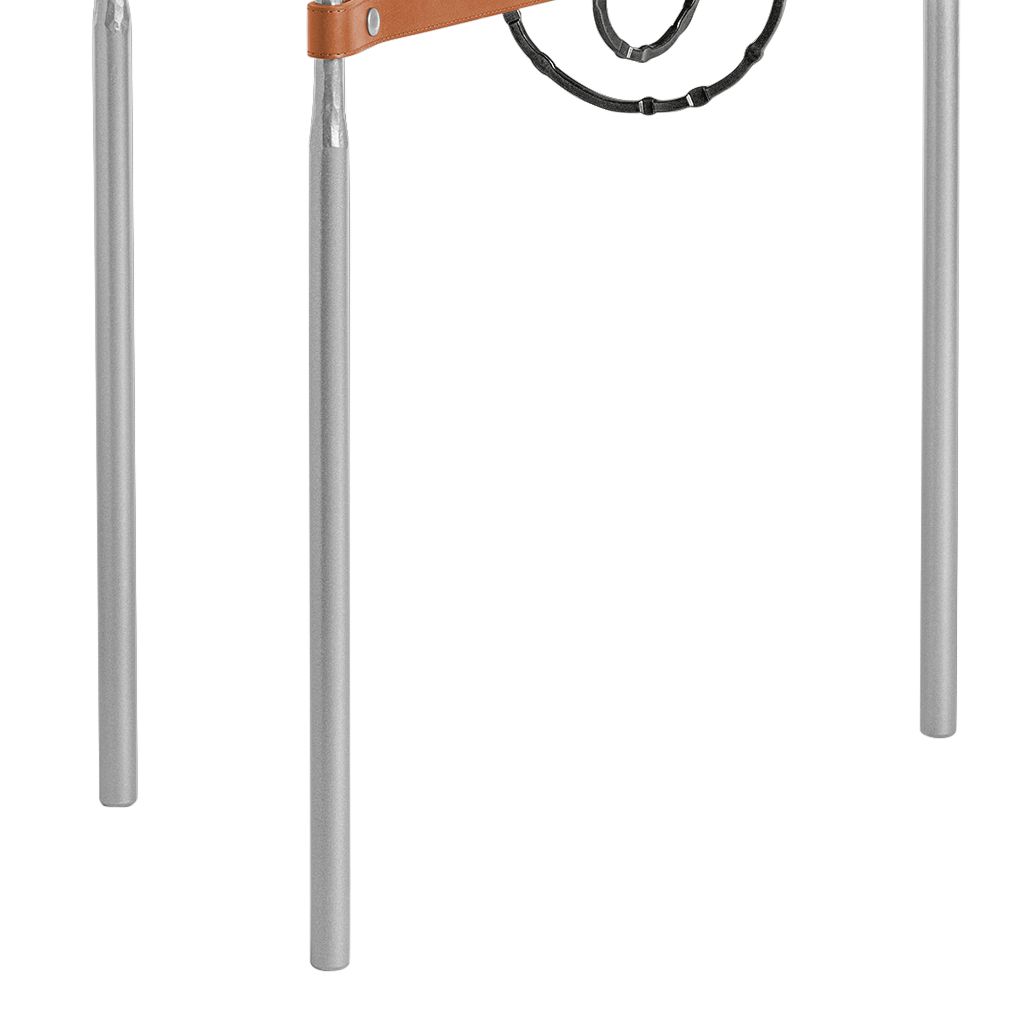 Image 3 Equus 22"W Platinum Side Table w/ Black Ring Chestnut Strap more views