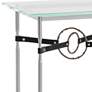 Equus 22"W Platinum Side Table with Bronze Ring Black Strap