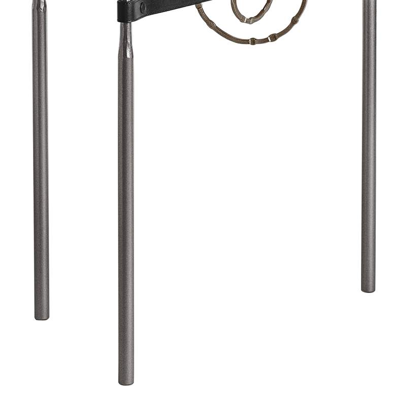 Equus 22 inchW Smoke Black Straps with Bronze Rings Side Table more views