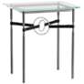 Equus 22"W Smoke Black Straps with Sterling Rings Side Table