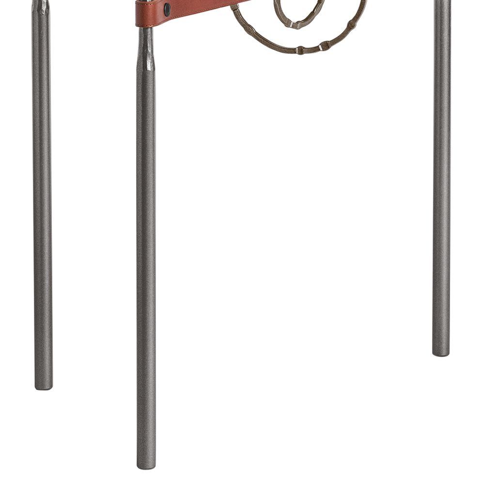 Image 3 Equus 22"W Smoke Brown Straps with Bronze Rings Side Table more views