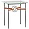 Equus 22"W Smoke Chestnut Straps w/ Bronze Rings Side Table