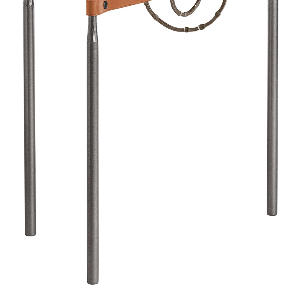 Image 3 Equus 22"W Smoke Chestnut Straps w/ Bronze Rings Side Table more views