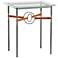 Equus 22"W Smoke Chestnut Straps with Iron Rings Side Table