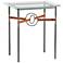 Equus 22"W Smoke Chestnut Straps with Smoke Rings Side Table