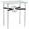 Equus 22"W Sterling Black Straps with Smoke Rings Side Table