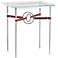 Equus 22"W Sterling Brown Straps with Iron Rings Side Table