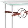 Equus 22"W Sterling Brown Straps with Smoke Rings Side Table