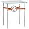 Equus 22"W Sterling Chestnut Straps Smoke Rings Side Table