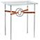 Equus 22"W Sterling Chestnut Straps w/ Iron Rings Side Table