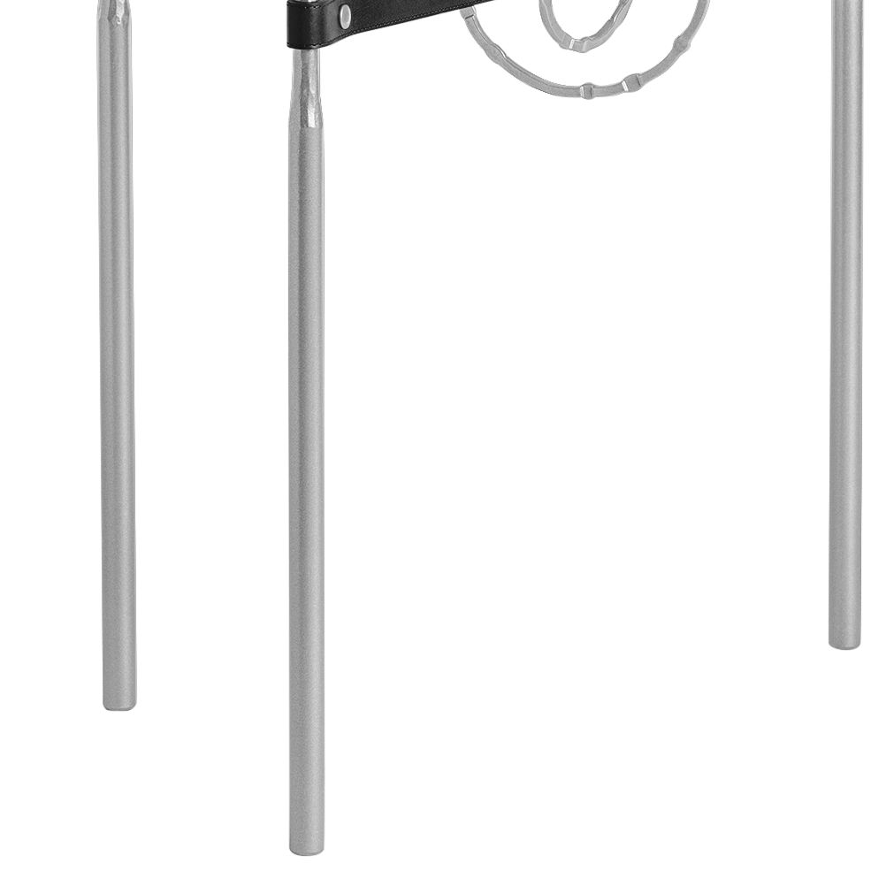 Image 3 Equus 22"W Vintage Platinum Side Table w/ Ring Black Strap more views