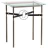Equus 22"W Bronze Black Straps w/ Sterling Rings Side Table