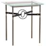 Equus 22"W Bronze Black Straps with Black Rings Side Table