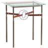 Equus 22"W Bronze Brown Straps w/ Platinum Rings Side Table
