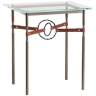 Equus 22"W Bronze Brown Straps with Black Rings Side Table