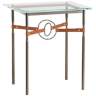 Equus 22"W Bronze Chestnut Straps with Iron Rings Side Table